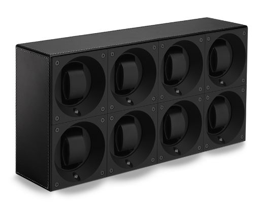 Masterbox octuple leather black-white stitches
